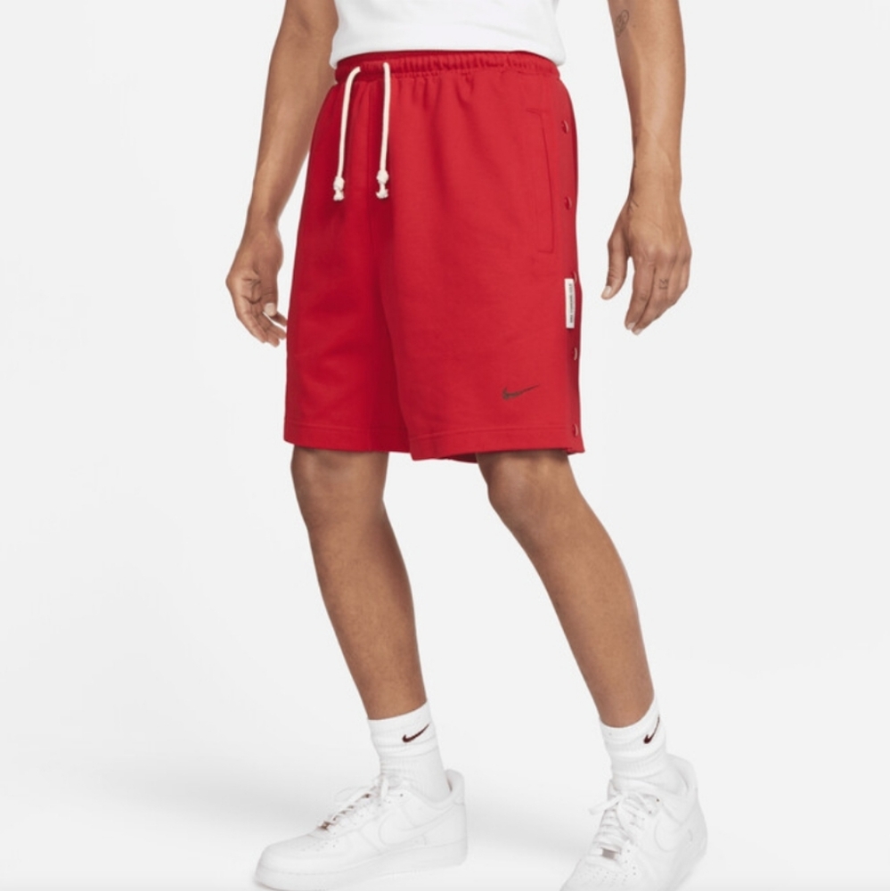 Nike Dri-Fit Standard Issue 8" French Terry Basketball shorts - red